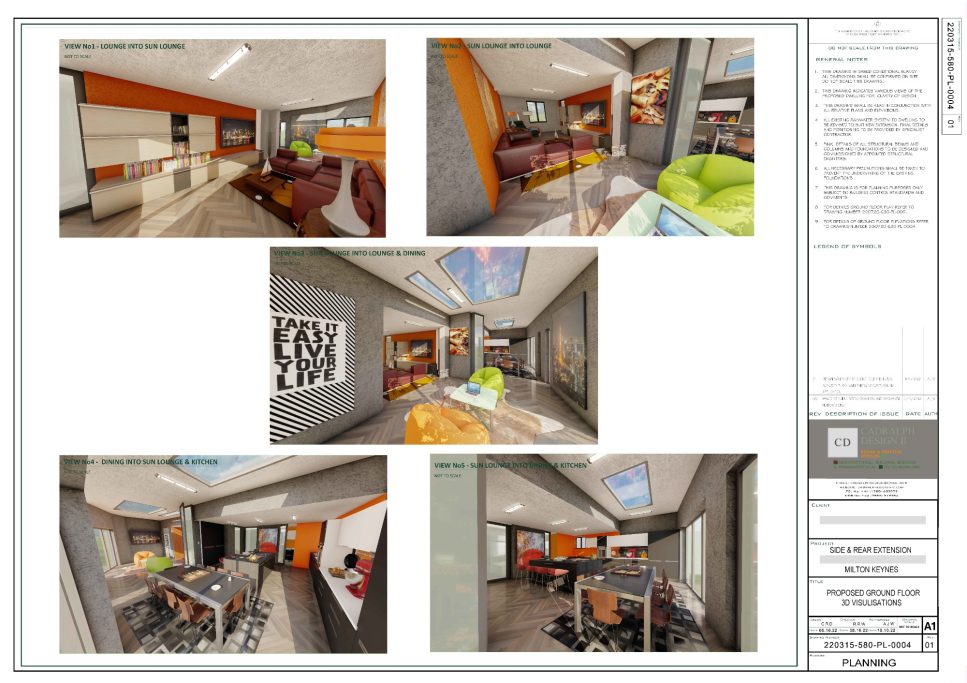 2. Proposed Internal 3D Renders.